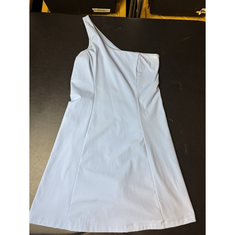Outdoor Voices Lined One Shoulder Dress size Small Light Blue Athletic Casual